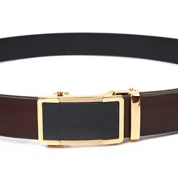 Двосторонній брючний чоловічий ремінь із натуральної шкіри 21476 Vintage коричневий 120 см - мініатюра 6