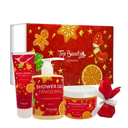 Подарунковий набір косметики для жінок Top Beauty Різдвяні мандарини, 4 шт.