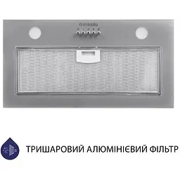 Витяжка вбудована Minola HBI 5262 GR Glass 700 LED - мініатюра 3