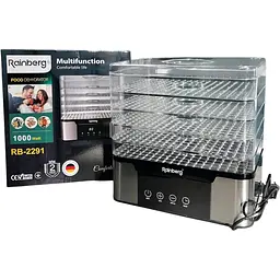 Електрична сушарка для овочів та фруктів Rainberg RB-2291 Food Dehydrator Multifunction 1000W