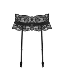 Пояс для панчіх Obsessive Nutris garter belt, M/L, мереживний, з довгими пажами
