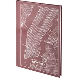 Книга записна Axent Maps New York A4 в клітинку 96 аркушів рожево-коричнева (8422-543-A) - мініатюра 2