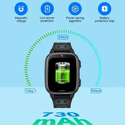 Рожевий дитячий смарт годинник Lemfo D-57 Max з сім картою, GPS трекером та функцією прослуховування Розумний годинник-телефон для дівчинки - мініатюра 8