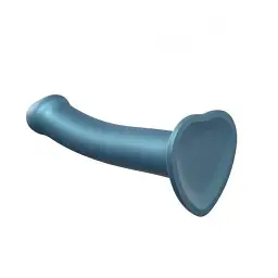 Насадка для страпону Strap-On-Me Mono Density Dildo Blue M одношаровий силікон гнучкий діаметр 3.3 см - мініатюра 2