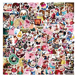 Стікерпак Гравіті Фолз Набір наклейок GeekLand Gravity Falls 100 штук