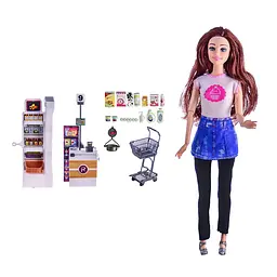 Лялька типу з візком та продуктами Bambi 35х7,5х44 см det0006309