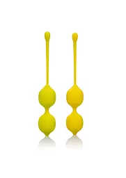 Вагінальні кульки CalExotics Kegel Training Set Lemon, 19 см, жовтий