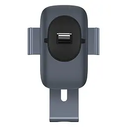 Автомобільний тримач холдер Baseus Metal AgeⅡ Gravity Car Mount Air Outlet Version SUJS000013 Dark Grey - мініатюра 2