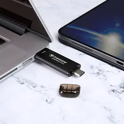 Портативний SSD Transcend 512GB USB 3.1 Gen 2 Type-A + Type-C ESD310 Чорний teh0024710 - мініатюра 9