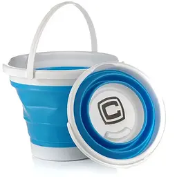 Відро складне СИЛА силіконове 10 л blue (961004)