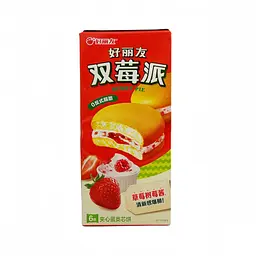 Тістечка Orion ChocoPie Double Berry зі смаком полуниці та малини 138 г