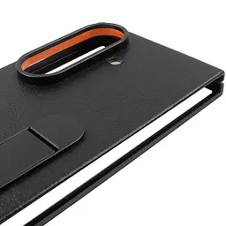 Шкіряний чохол Leather Case (AAA) with stand для Samsung Galaxy Z Fold7 Black - мініатюра 5