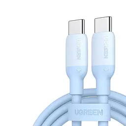 Кабель UGREEN USB-C to USB-C Silicone Fast Charging Cable Blue 60W 1m (15279)