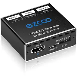 Розгалужувач EZCOO HDMI 1x1, аудіоекстрактор 4K 60H, повторювач HDMI 2.0
