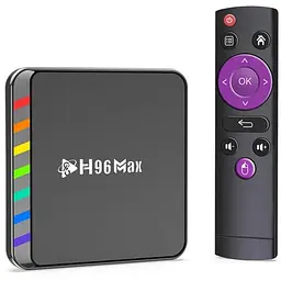H96 MAX W2 4/64Gb Amlogic S905W2, Смарт ТВ 4K HDR приставка Android 11.0 Smart TV Box, налаштування Android TV у подарунок, YouTube та фільми без реклами - мініатюра 4
