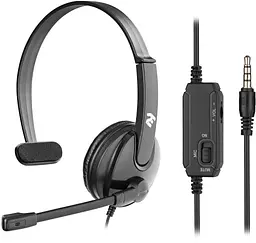 Гарнітура для ПК 2E CH12 Mono On-Ear 3.5 мм / 2 x 3.5 мм (2E-CH12MJ)
