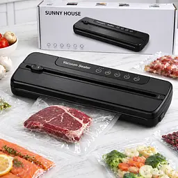 Вакууматор для їжі SUNNY HOUSE / Вакуумний пакувальник 100 W 30 см + насос та пакети - мініатюра 2