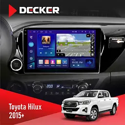 Штатна магнітола Toyota Hilux 2015-2020 Decker D10-009 4x64, DSP, 4G, 2k Decker (НФ-00009062)