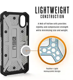 Чохол прозорий протиударний UAG Plasma (Original) IPHX-L-AS для iPhone X/XS (5.8") Ash - мініатюра 9