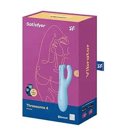 Вібратор для клітора Satisfyer Threesome 4 14 см блакитний - мініатюра 6