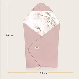 Ковдра для люльки Lionelo Travel Swaddle Blanket beige magnolia (LO-TRAVEL SWADDLE BLANKET BEIGE MAGNOLIA) - мініатюра 5