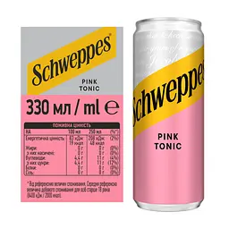 Напій Schweppes Pink Tonic безалкогольний 330 мл (953755) - мініатюра 3