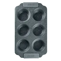 Форма для випікання маффінів прямокутна Vinzer Dolci Line 50784 3.5х17.8х30.5 см чорна - мініатюра 2