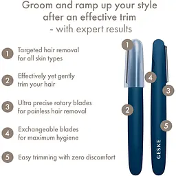 Тример для тіла GESKE Precision Trimmer 4in1 Midnight (HB0453) [132064] - мініатюра 8