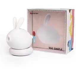 Вакуумний кліторальний стимулятор із вібрацією KisToy Too Simple White - мініатюра 2