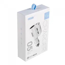 Автомобільний зарядний пристрій Ezra CR05, 3 USB, 12–24 В, білий - мініатюра 4
