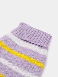 Светр для собак та котів EcoToys Purple Stripe M лавандовий A: 24 см B: 28 см C: 18 см 6969 - мініатюра 4
