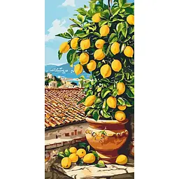 Картина за номерами Цитрусове дерево (лимон) LW5116, 40х80 см