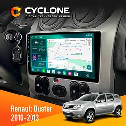 Штатна магнітола Renault Duster 2010-2013 Cyclone C9-013 4x64 DSP 4G Cyclone (НФ-00007404)