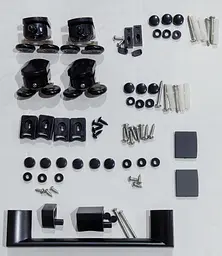 Двері в нішу Mixxus Premium Diverse SD01-100x185-TR Black прозоре скло 5 мм MI6876, універсальні, прозорий, чорний матовий - мініатюра 3