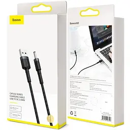 Кабель Baseus Cafule Cable USB to DC 3.5mm 1m CADKLF-G1 Black-Grey - мініатюра 2