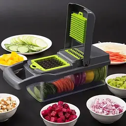 Мультислайсер 14 в 1 KitchenAid Kitchen Ideas Veggie Slicer HA-347 ручна багатофункціональна овочерізка з контейнером - мініатюра 3