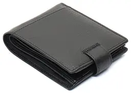 Чорне чоловіче портмоне з натуральної шкіри з фіксацією ST Leather ST103 9,5 см - мініатюра 3