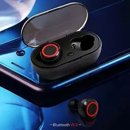 Бездротові навушники WK V5 TWS Bluetooth v5.0 300mAh Siri Black - мініатюра 2