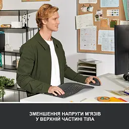 Мишка Logitech Lift Left Vertical Ergonomic Wireless/Bluetooth Graphite (910-006474) - мініатюра 4