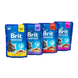 Набір Корм вологий Brit Premium для дорослих котів мікс 3+1 - мініатюра 5
