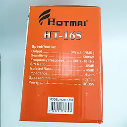 Акустична система 2.0 для ПК колонки портативні живлення від USB акустика 6Вт Hotmai FT-165 червоний - мініатюра 6