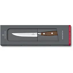 Кухонний ніж Victorinox Grand Maitre Wood Steak лезо 12см хвил. з дерев. ручкою у подар.упак. - мініатюра 2