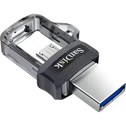 USB Flash накопичувач SanDisk 128GB Ultra Dual Drive m3.0 USB 3.0/microUSB OTG black (SDDD3-128G-G46) - мініатюра 3