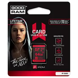 Карта пам'яті GoodRam Memory card Secure Digital 64Gb IRDM SDXC V60 UHS-II U3 Retail (IR-S6B0-0640R11) - мініатюра 2