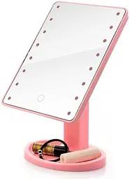 Рожевий Дзеркало з LED-підсвічуванням для макіяжу Magic MakeUp Mirror