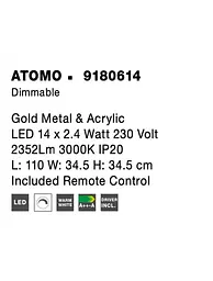 Світильник підвісний ATOMO Nova Luce 9180614 - мініатюра 4
