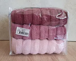 Набір турецьких махрових рушників Cestepe MicroCotton Premium 3 штуки 50x90 Ezgi 5 щільність 600 г/м2 - мініатюра 6
