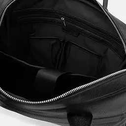 Чоловіча сумка Borsa Leather K117611bl-black 40х31х7 см Чорний - мініатюра 5
