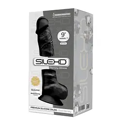Фалоімітатор Silexd Premium Silicone Dildo Model 1 Size 9 23 см чорний - мініатюра 2