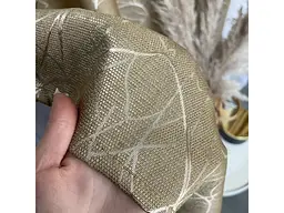Льняні штори "бите скло" кавового кольору 2шт. 150х270 з білим шифоновим тюлем 400х270, на тасьмі ALBO pbe0052740 - мініатюра 8